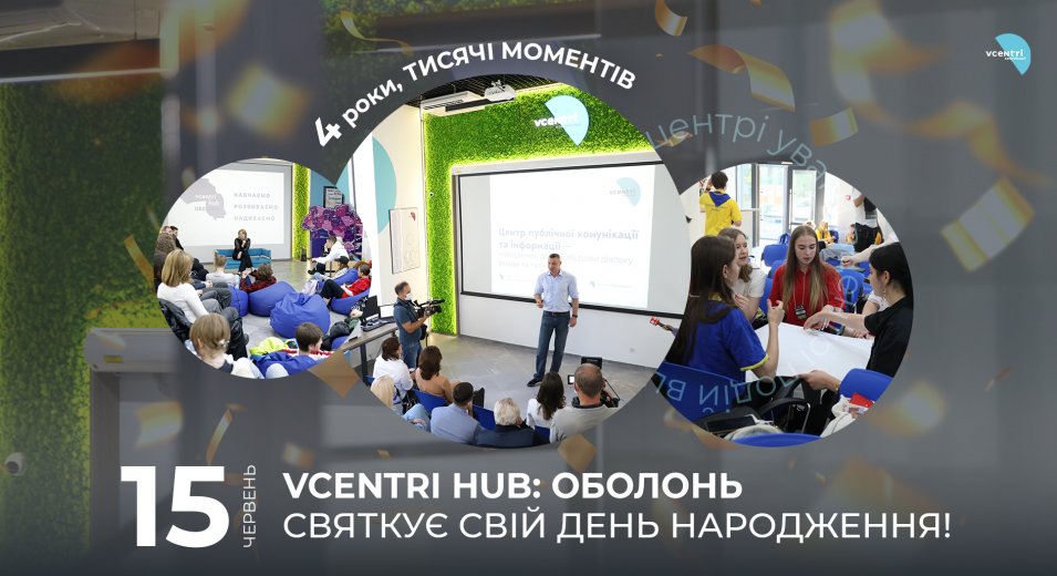 Чотири роки, тисячі моментів — Vcentri HUB: Оболонь святкує свій День народження!