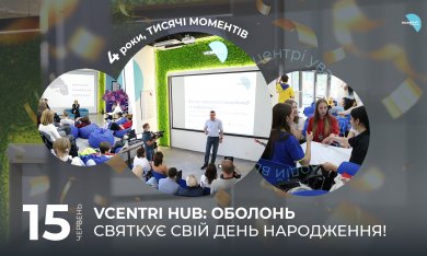 Чотири роки, тисячі моментів — Vcentri HUB: Оболонь святкує свій День народження!